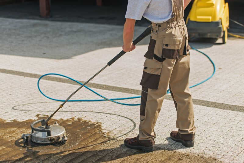 cleaning driveway for epoxy installation