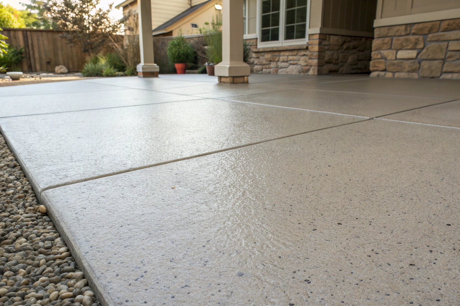 Patio epoxy coating system layers