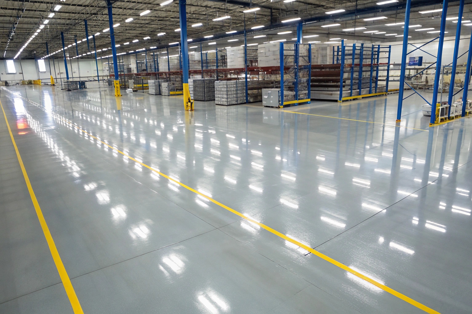 Crystal epoxy flooring installation in Ipswich warehouse facility